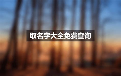 免費取 名|免费取名网